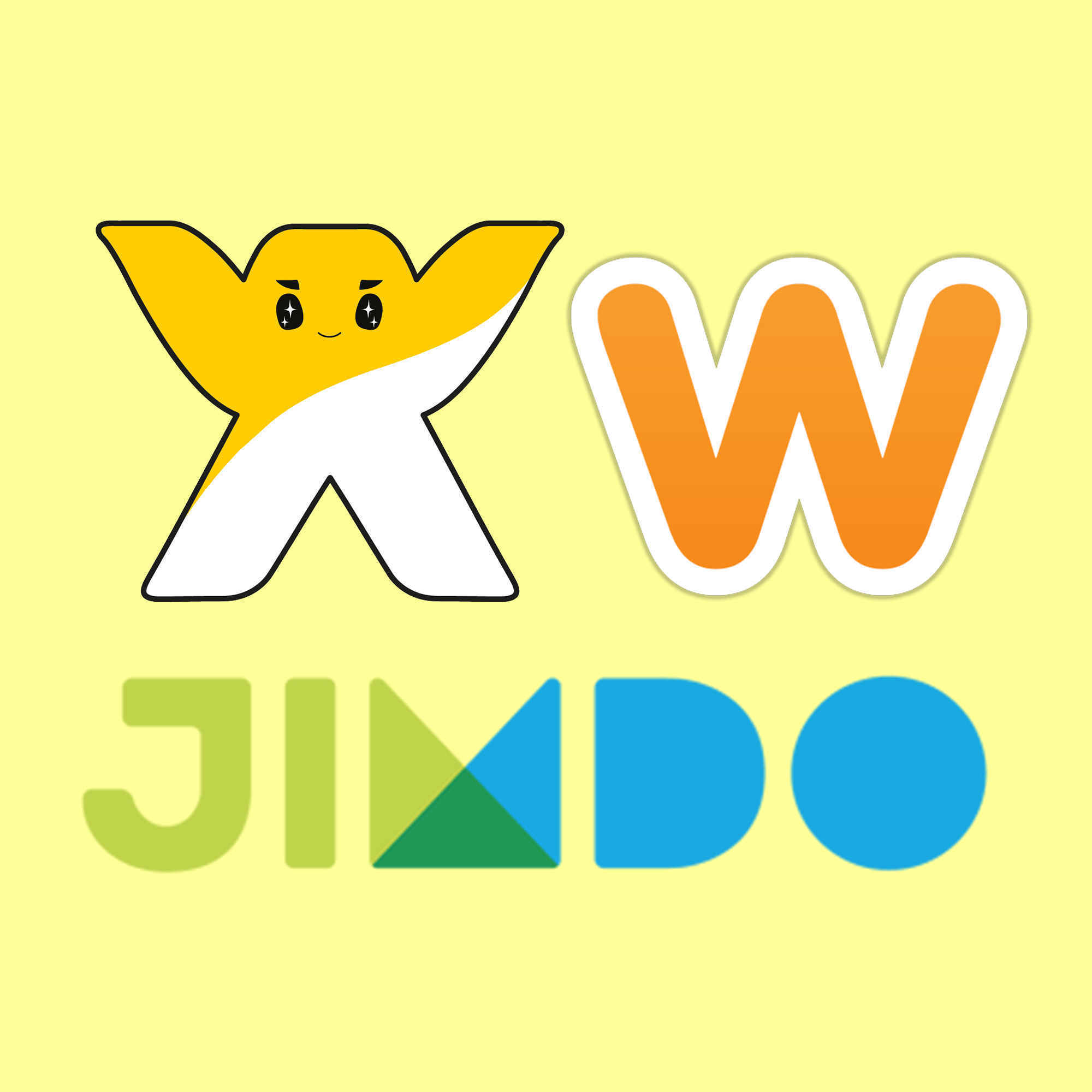 Logo Wix,Weebly y Jimdo